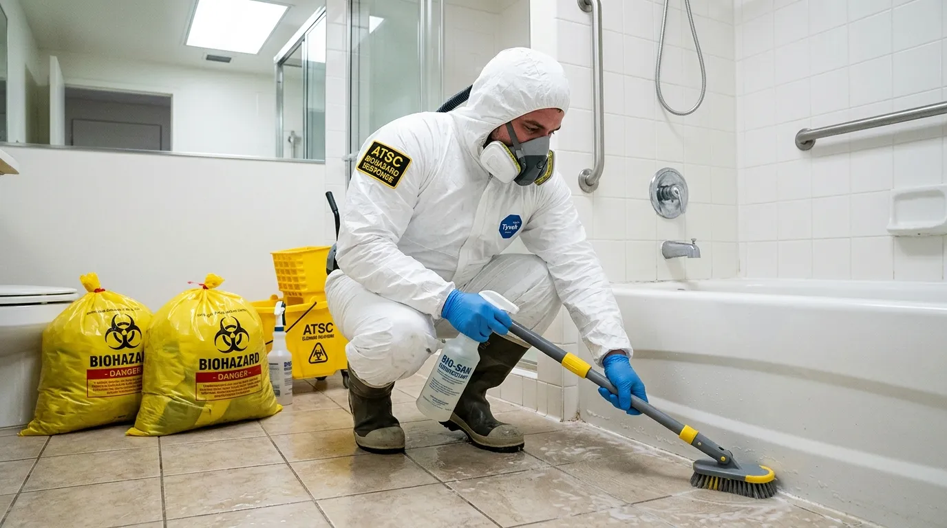 Decontamination equipment deployed for Blood Cleanup in Sea Cliff